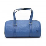 Vintage Louis Vuitton Soufflot Blue Epi Leather Hand Bag