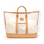 Louis Vuitton Isaac Mizrahi Clear Vinyl x Leather Limited Tote Bag