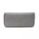 Louis Vuitton Zippy Vertical Gray Taiga Leather Wallet