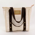 Louis Vuitton White Canvas Inventeur Antigua Cabas Tote Hand Bag - Limited Ed