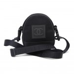 Chanel Sports Line Black Canvas 2Way Pochette Bag