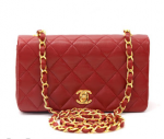 Chanel Red Quilted Leather Shoulder Classic Flap Mini Bag