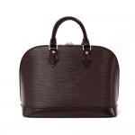 Louis Vuitton Alma Brown Moca Epi Leather Hand Bag
