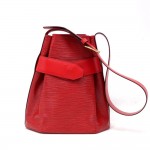 Vintage Louis Vuitton Sac Depaule PM Red Epi Leather Shoulder Bag