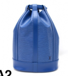2 Louis Vuitton Randonnee GM Blue Epi Leather Shoulder Bag