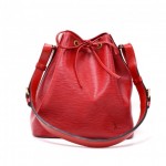 24 Louis Vuitton Petit Noe Red Epi Leather Shoulder Bag