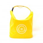 Chanel Yellow Vinyl Waterproof Large Limited Tote Bag