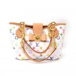 Louis Vuitton Annie MM White Multicolor Monogram Canvas Hand Bag