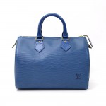Vintage Louis Vuitton Speedy 25 Blue Epi Leather City Hand Bag