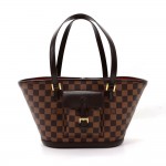 Louis Vuitton Manosque PM Ebene Damier Canvas Tote Hand Bag