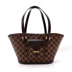 Louis Vuitton Manosque PM Ebene Damier Canvas Tote Hand Bag