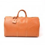 Louis Vuitton Keepall 50 Brown Cipango Gold  Epi Leather Travel Bag