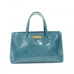 Louis Vuitton Willshire PM Blue Galactic Vernis Leather Hand Bag