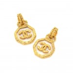 Vintage Chanel Gold Tone Large Earrings