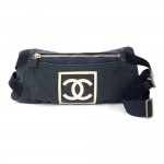 Chanel Sports Line Navy Canvas Waist Pouch Bag