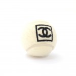 Chanel White Tennis Ball + Pouch