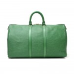 Vintage Louis Vuitton Keepall 45 Green Epi Leather Duffle Travel Bag