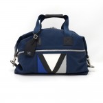 Louis Vuitton LV Cup Gennaker Blue Canvas Boston Travel Bag + Strap
