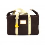 Louis Vuitton Sac Weekend LV Cup Chocolate Brown Antigua Canvas Hand Bag