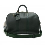 Vintage Louis Vuitton Kendall PM Dark Green Taiga Leather Travel Bag + Strap