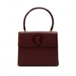 Vintage Cartier Burgundy Cowhide Leather Handbag