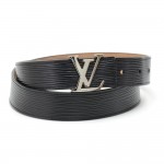 Louis Vuitton Ceinture LV Initiales 30mm Black Epi Leather Belt Size 80/32