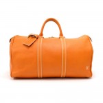 Louis Vuitton Keepall 50 Orange Tobago Leather Travel Bag-Limited Edition