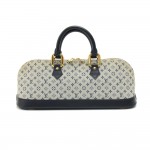 Louis Vuitton Alma Long Blue Mini Monogram Canvas Handbag