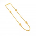 Chanel Filigree Ball Gold-Tone Chain Necklace