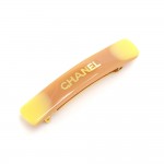 Chanel Gold Tone Beige Barrette Hair Clip