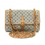 Louis Vuitton Camille Blue Mini Monogram Canvas Chain Shoulder Bag