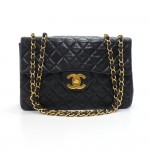 Vintage Chanel 13" Maxi Jumbo Flap Black Quilted Leather Shoulder Flap Bag