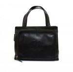 Chanel Black Zipper Pocket Shoulder bag