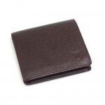 Louis Vuitton Burgundy Taiga Leather Bifold Wallet with coin case