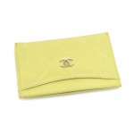 Chanel Lime Green Leather Card Case