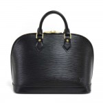 Louis Vuitton Alma Black Epi Leather Hand Bag
