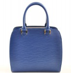 Louis Vuitton Pont Neuf Bag Blue Epi Leather HandBag E790