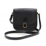 Vintage Louis Vuitton Mini Saint Cloud Black Epi Leather Crossbody Bag