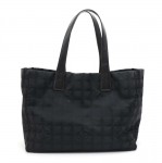 Chanel Travel Line Black Jacquard Nylon Tote Bag
