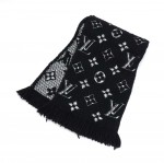 Louis Vuitton Logomania Shine Black and Silver Scarf