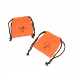 Write Off Hermes Orange Dust bag for Small items Set of 2