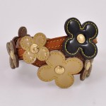 Louis Vuitton Brown Vernis Leather Flower Limited 2002 Chocker Bracelet