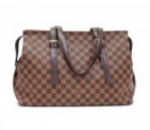 J29 Louis Vuitton Chelsea Ebene Damier Canvas Large Shoulder Bag