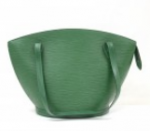 J143 Louis Vuitton Saint Jacques GM Green Epi Leather Shoulder Bag Long