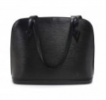 J144 Louis Vuitton Lussac Black Epi Leather Large Shoulder Bag