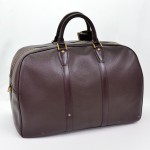 Louis Vuitton Wine Red Taiga Leather Kendall Travel Handbag TA05