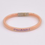 Chanel Pink Clear Vinyl Bangle Bracelet