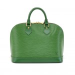 Vintage Louis Vuitton Alma Green Epi Leather Hand Bag