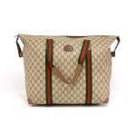 Gucci Accessory Collection GG Supreme Canvas Web Large Tote Bag