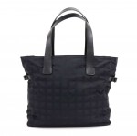 Chanel Travel Line Black Jacquard Nylon Tote Bag